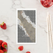 Abstraktes Weiß, Grau, Bronze, Gold Vintages Muste Serviette (Beispiel)