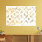 Abstraktes Weiß-, Grau-, Orange- und Blaumuster Leinwanddruck (Insitu (Wohnzimmer))