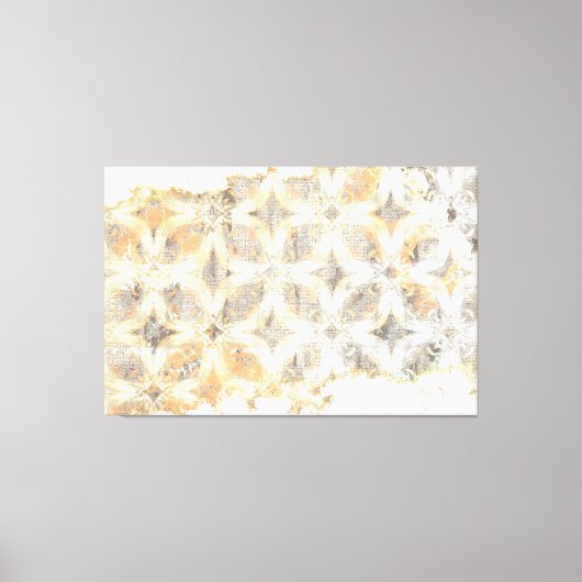 Abstraktes Weiß-, Grau-, Orange- und Blaumuster Leinwanddruck (Vorderseite)