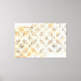 Abstraktes Weiß-, Grau-, Orange- und Blaumuster Leinwanddruck