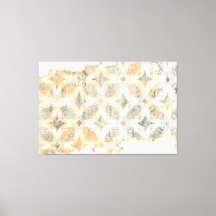 Abstraktes Weiß-, Grau-, Orange- und Blaumuster Leinwanddruck