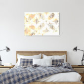 Abstraktes Weiß-, Grau-, Orange- und Blaumuster Leinwanddruck (Insitu (Schlafzimmer))