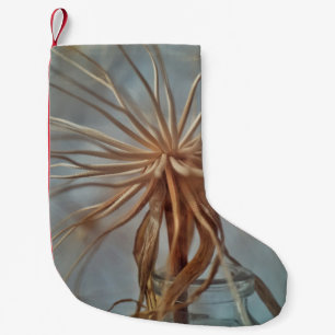 Abstraktes Weiß- und Braun-Gemälde Kleiner Weihnachtsstrumpf