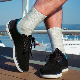 Abstraktes weißes Diamantmuster, einzigartig geome Socken