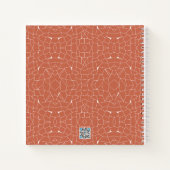 Abstraktes weißes Mosaik auf Terra Cotta Bullet Notizblock (Rückseite)