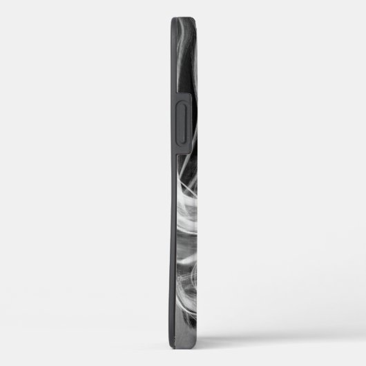 Abstraktes weißes Rauch auf schwarz Case-Mate iPhone Hülle (Rückseite / Rechts)
