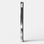 Abstraktes weißes Rauch auf schwarz Case-Mate iPhone Hülle (Rückseite / Links)