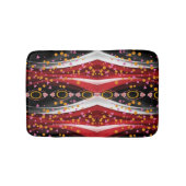 Abstraktes, weißes Schwarz Duschbad Badematte (Vorderseite)