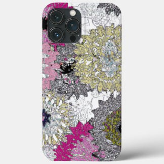 Abstraktes, weißes und rosa Blumenmuster Case-Mate iPhone Hülle