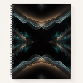 Abstraktes Wellen-Energie-Spiralnotizbuch Notizblock