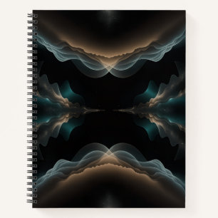 Abstraktes Wellen-Energie-Spiralnotizbuch Notizblock