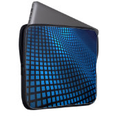 Abstraktes Wellendesign blau Laptopschutzhülle (Vorne Rechts)