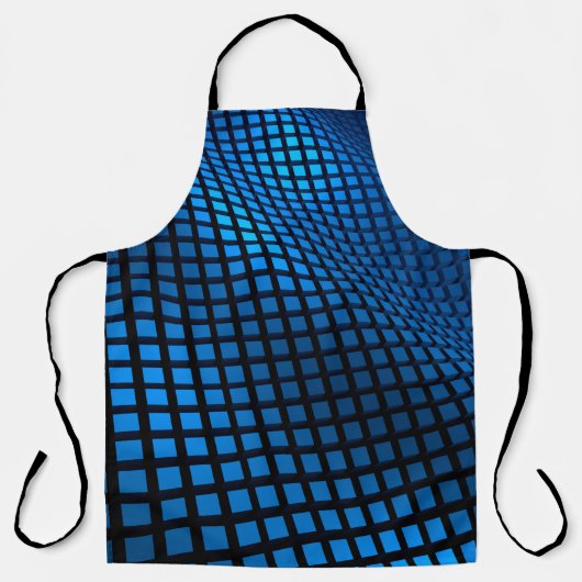 Abstraktes Wellendesign blau Schürze (Vorderseite)