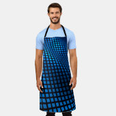 Abstraktes Wellendesign blau Schürze (Getragen)