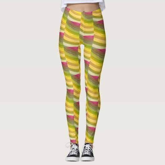Abstraktes Wellenmuster #2 Leggings (Vorderseite)