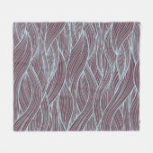 Abstraktes Wellenmuster Fleecedecke (Vorderseite (Horizontal))