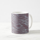 Abstraktes Wellenmuster Kaffeetasse (VorderseiteRechts)