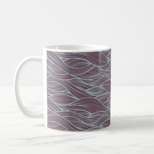 Abstraktes Wellenmuster Kaffeetasse (Links)