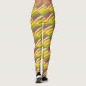 Abstraktes Wellenmuster Leggings (Rückseite)