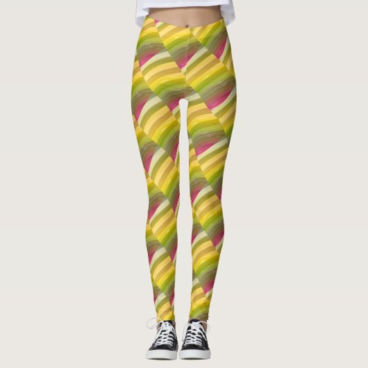 Abstraktes Wellenmuster Leggings (Vorderseite)