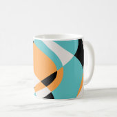 Abstraktes Wellenmuster Nahtloses Design Kaffeetasse (VorderseiteRechts)