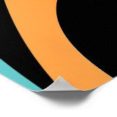 Abstraktes Wellenmuster Nahtloses Design Poster (Ecke)