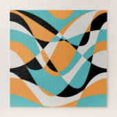 Abstraktes Wellenmuster Nahtloses Design Puzzle (Horizontal)