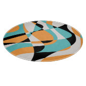 Abstraktes Wellenmuster Nahtloses Design Schneidebrett (Ecke)