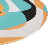 Abstraktes Wellenmuster Nahtloses Design Schneidebrett (Ecke)