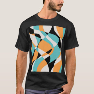 Abstraktes Wellenmuster Nahtloses Design T-Shirt