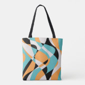 Abstraktes Wellenmuster Nahtloses Design Tasche (Rückseite)