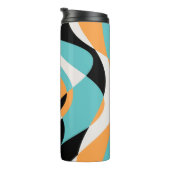 Abstraktes Wellenmuster Nahtloses Design Thermosbecher (Nach rechts gedreht)