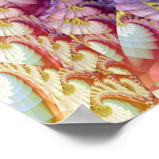 Abstraktes Wellenmuster Poster (Ecke)