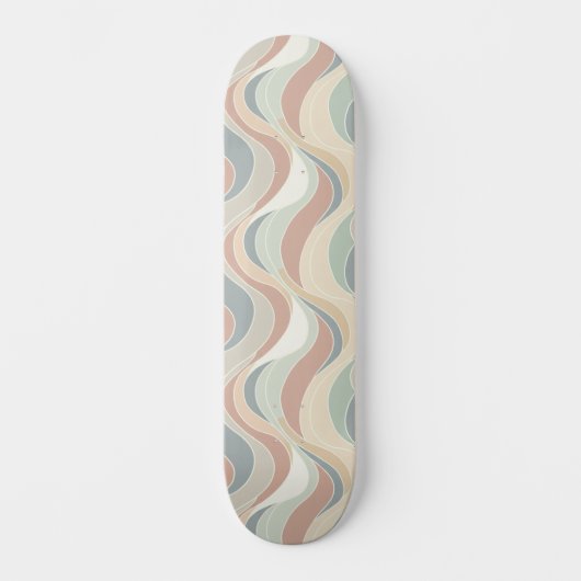 Abstraktes Wellenmuster Skateboard (Vorderseite)