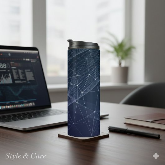 Abstraktes Wellenmuster Thermosbecher