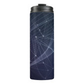 Abstraktes Wellenmuster Thermosbecher (Vorderseite)