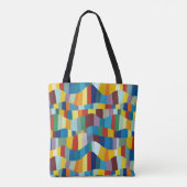 Abstraktes welliges Farbpatchwork 291020 Tasche (Rückseite)