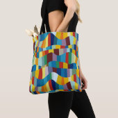 Abstraktes welliges Farbpatchwork 291020 Tasche (Von Nahem)