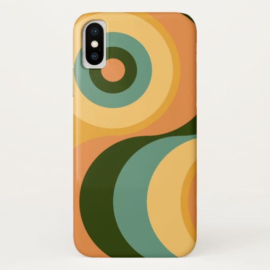 Abstraktes, welliges Retro Case-Mate iPhone Hülle (Rückseite)