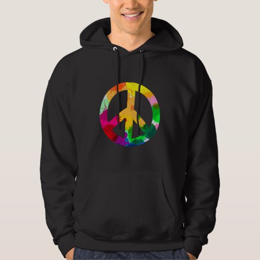 Abstraktes Weltfriedenszeichen Hoodie (Vorderseite)