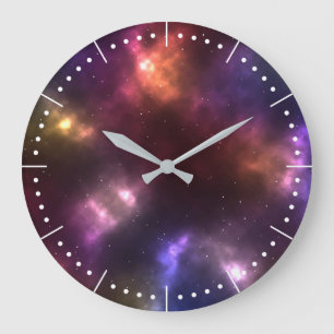 Abstraktes Weltraum-Konstellationsdesign Große Wanduhr