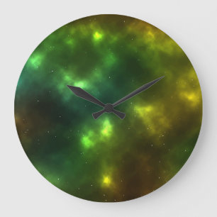 Abstraktes Weltraum-Sternbild-Design Große Wanduhr