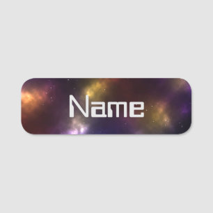Abstraktes Weltraum-Sternbild-Design Namensschild