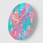 Abstraktes Weltraumwerk | Wall-Uhr Große Wanduhr (Winkel)