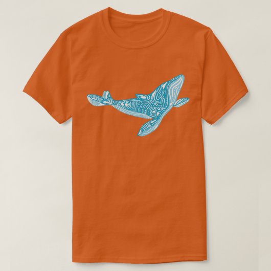 Abstraktes Whaledesign T-Shirt (Design vorne)