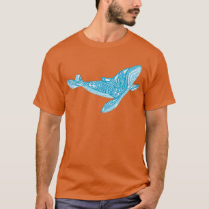 Abstraktes Whaledesign T-Shirt