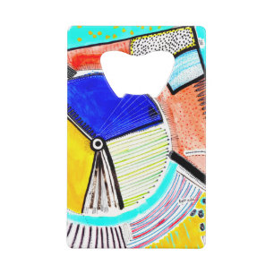 Abstraktes Wheel Credit Card Flaschenöffner
