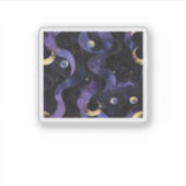 Abstraktes Whimsigoth Muster Classic Aufkleber (Vorderseite)