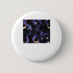 Abstraktes Whimsigoth Muster Classic Button
