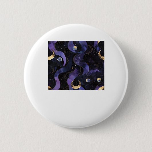 Abstraktes Whimsigoth Muster Classic Button (Vorderseite)